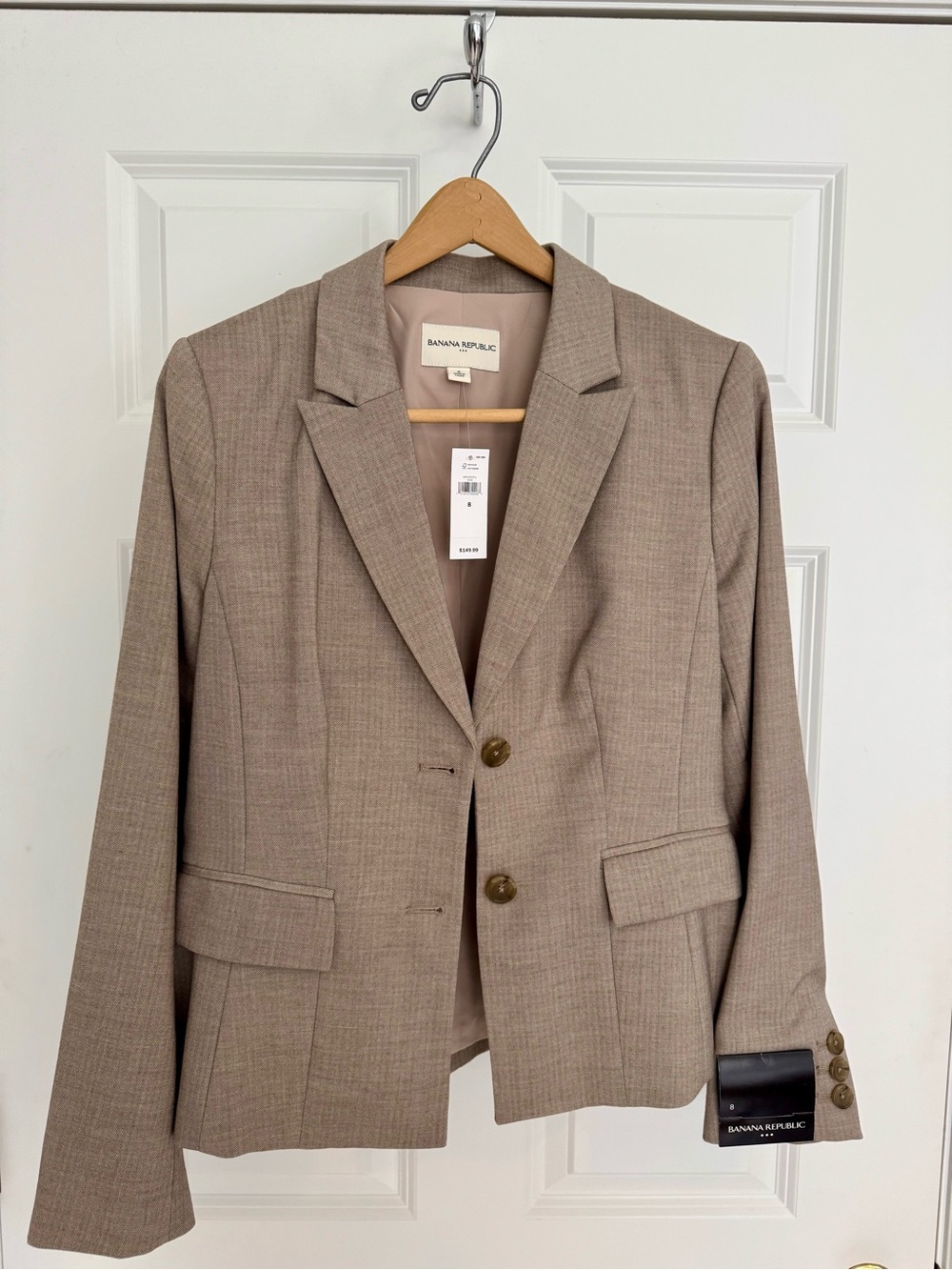 Banana Republic Women's Light Taupe Tailored Blazer